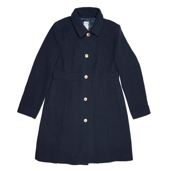 New JCREW Wool Blend Lady Coat in Navy - Picture 2 of 3
